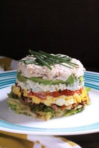 Single Serving Chicken Cobb Salad Tower