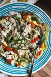 Deconstructed Chicken Cobb Salad Tower