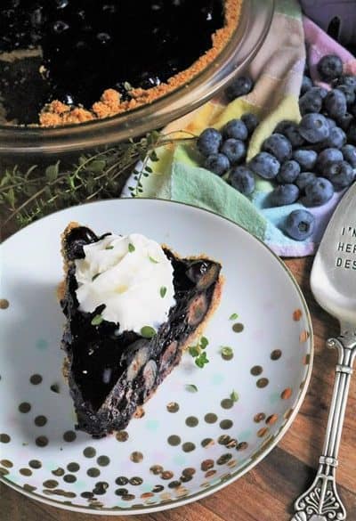 No-Bake Blueberry Pie with Graham Cracker Crust