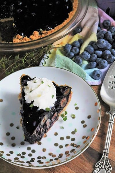 No-Bake Blueberry Pie with Graham Cracker Crust