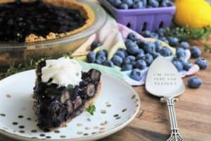 No-Bake Blueberry Pie Slice