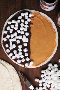 Easy Peanut Butter S'mores Quesadilla