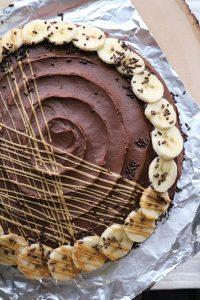 Banana Cake with Chocolate Frosting
