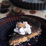 Homemade Dark Chocolate Peanut Butter Cup Pie