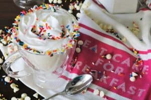 Homemade Cake Batter White Hot Cocoa