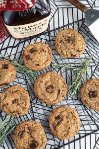 Rye Flour Bourbon Dark Chocolate Chunk Cookies