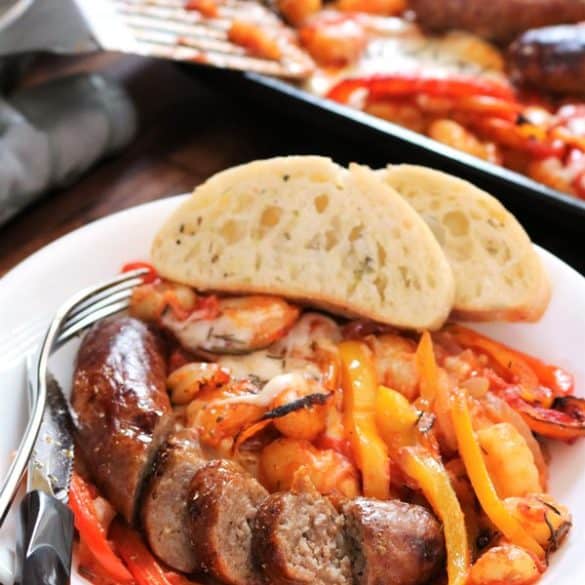 Sheet Pan Italian Sausage with Gnocchi, Peppers, & Onions