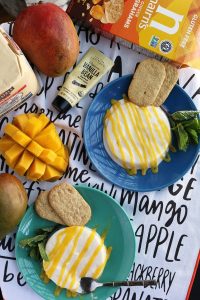 Homemade Coconut Vanilla Bean Panna Cotta with Mango Coulis
