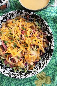 Corned Beef Nachos with Beer Cheese Sauce