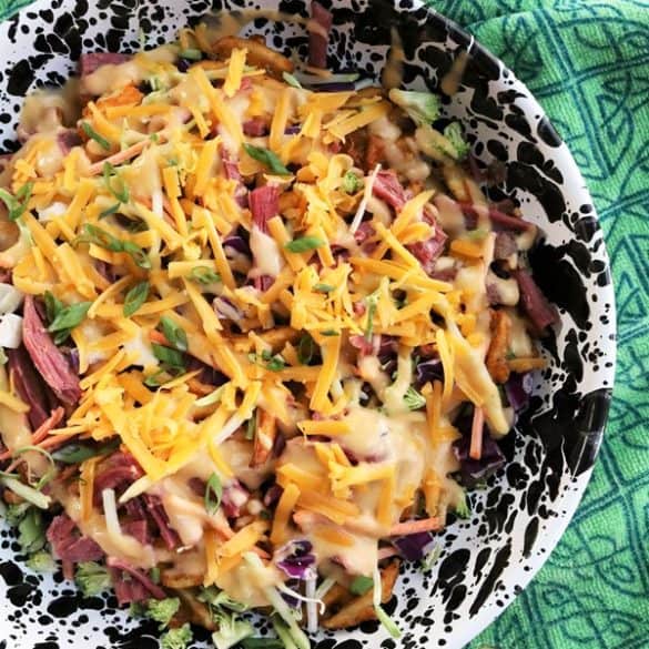 Corned Beef Nachos with Beer Cheese Sauce