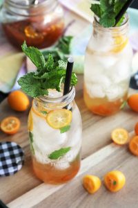 Honey Kumquat Mojitos