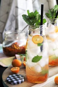 Honey Kumquat Mojitos - mocktail option