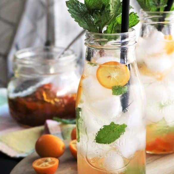Honey Kumquat Mojitos - mocktail option