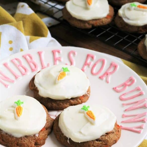 Carrot Cake Cookies with Cream Cheese Frosting