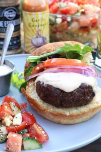 Smoked Burgers with Spicy Garlic Goodness Aioli #BBQweek