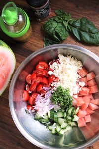 Watermelon Cucumber Salad Ingredients