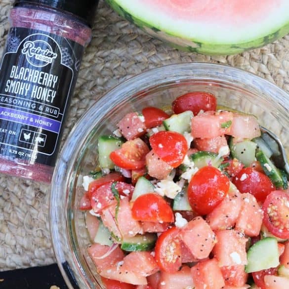 Watermelon Cucumber Salad