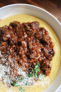Italian Braised Beef with Parmesan Polenta.