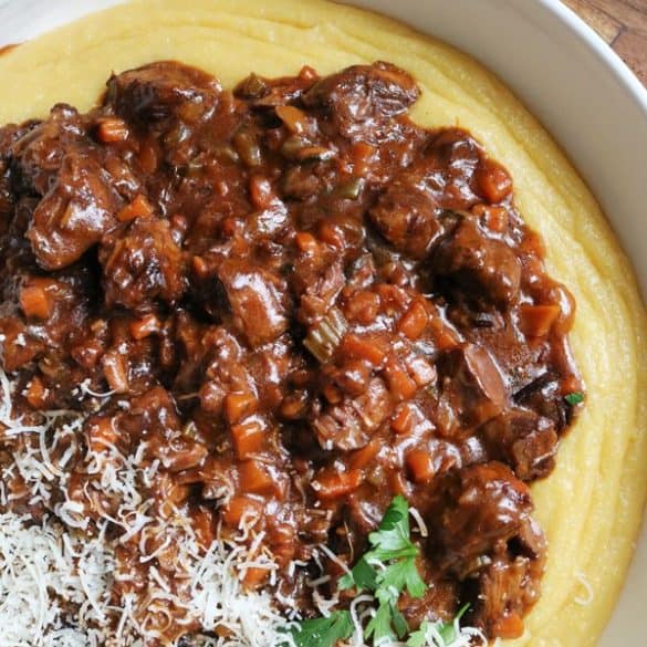 Italian Braised Beef with Parmesan Polenta.