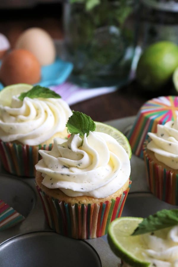 Boozy Mojito Cupcakes