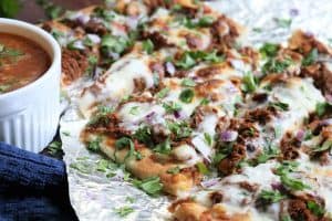 Slow Cooker Birria Flatbread