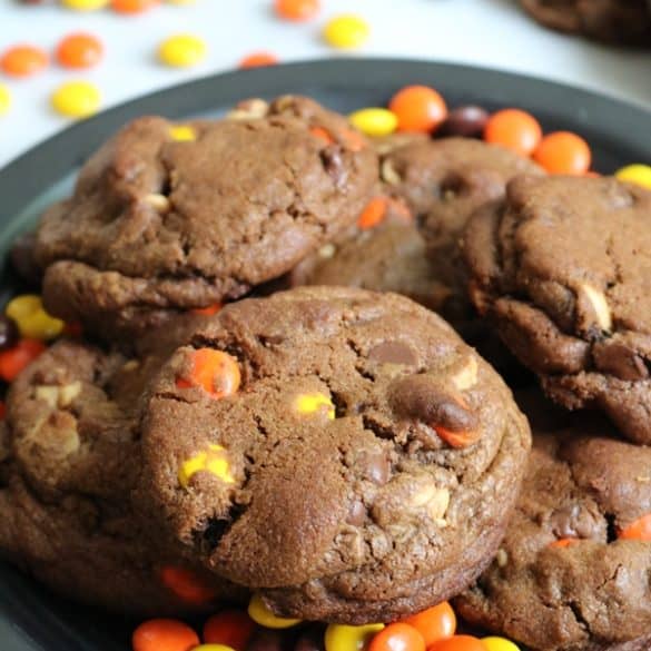 Chocolate Reese’s Pieces Cookies