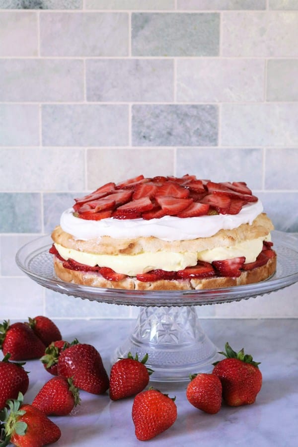Lemon Strawberry Shortcake Cake