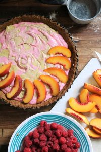Peach Raspberry Mascarpone Tart
