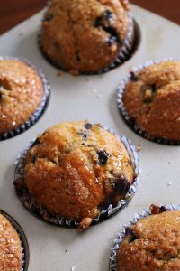Honey Blueberry Cardamom Ricotta Muffins