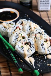 Everything Bagel Breakfast Sushi