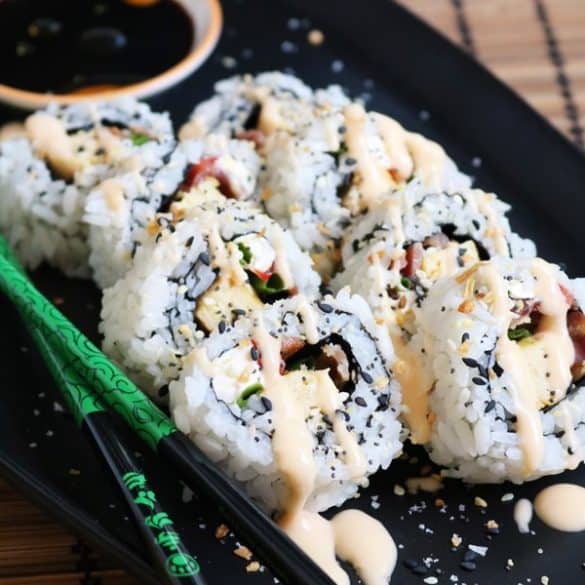 Everything Bagel Breakfast Sushi