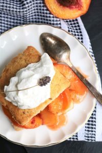 Homemade Lavender Peach Shortcakes with Honey Whipped Cream
