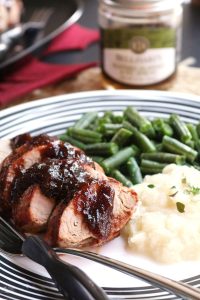 Black Pepper Pork Tenderloin with Bellisaris Blistered Jalapeno & Fig Spread.