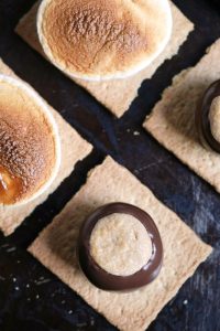 Oven S'mores made with Buckeyes.