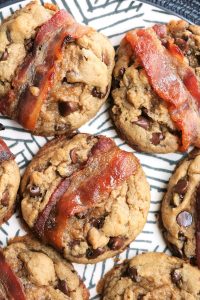 Bacon Wrapped Peanut Butter Banana Chocolate Chip Cookies aka Elvis Cookies