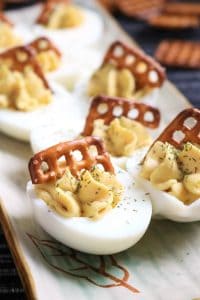 Honey Mustard Deviled Eggs.