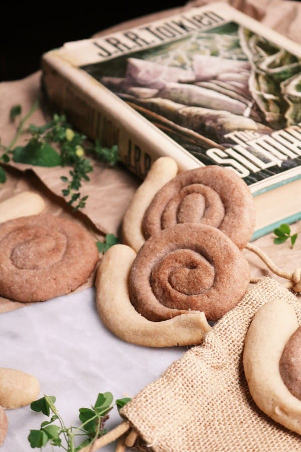 Spiral Snail Cookies with Silmarillion Book.