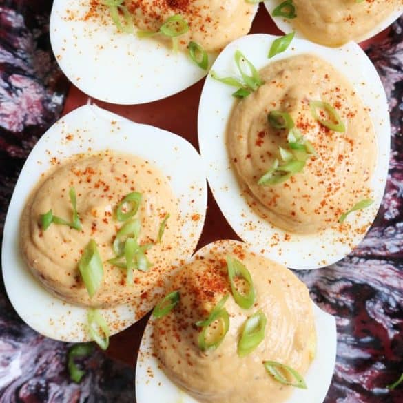Sriracha Deviled Eggs.
