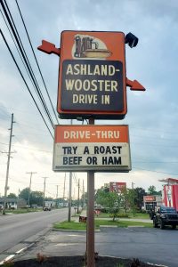 Ashland-Wooster Drive-In Sign.