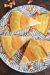 Candy Corn Colored Sugar Cookie Bars.