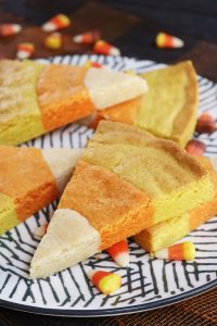Candy Corn Sugar Cookie Bars.