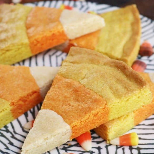 Candy Corn Sugar Cookie Bars.