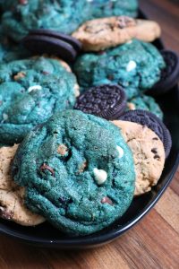 Cookie Monster Cookies with Oreos and Chocolate Chip Cookies.