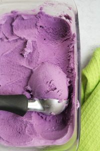 Homemade Ube Ice Cream.