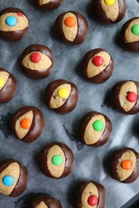 Monster Cookie Dough Buckeyes .