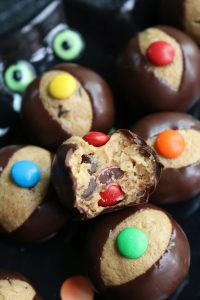 Monster Cookie Buckeyes #HalloweenTreatsWeek.