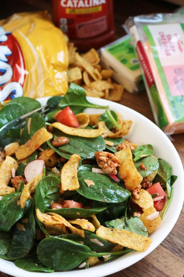 Mom’s Frito Taco Salad with Catalina Dressing.