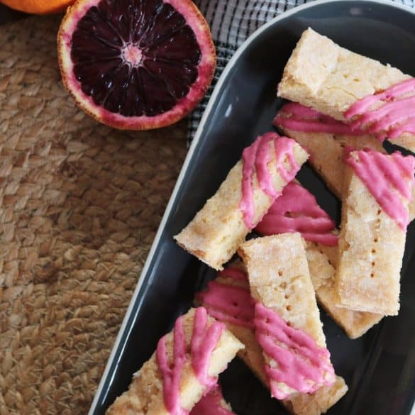 Almond Blood Orange Shortbread Cookies.