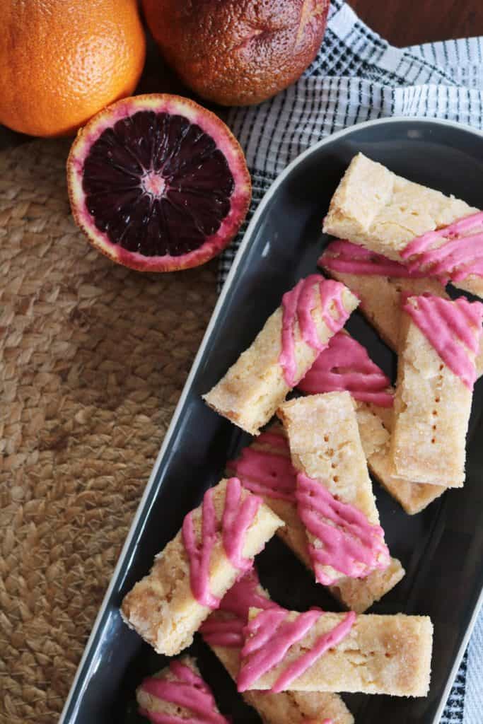 Almond Blood Orange Shortbread Cookies.