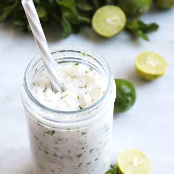 Frozen Coconut Mojitos.